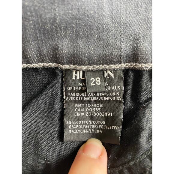 Hudson Gray Nico Mid-Rise Skinny Ankle Raw Hem Jeans Size 28 - Picture 8 of 8